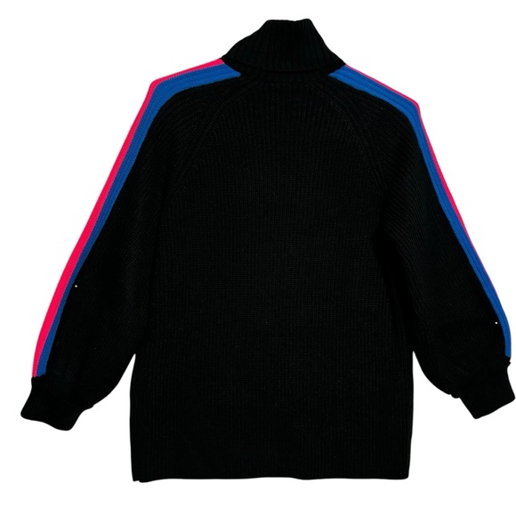 Future Collective Kahlana Barfield Black Neon Stripes Turtleneck LG LIKE NEW - Picture 4 of 14